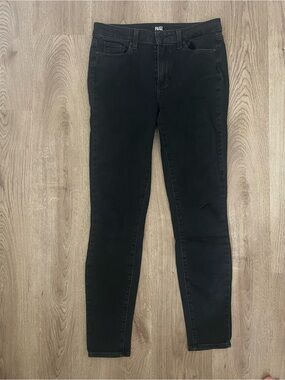 PAIGE HOXTON Women's Ultra Skinny Jeans High Rise Black Dark Wash Stretch